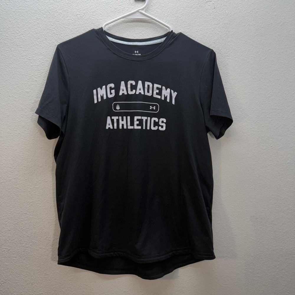 IMG Academy Under Armour Short Sleeve Ladies Shirt M Athletic Performance Black